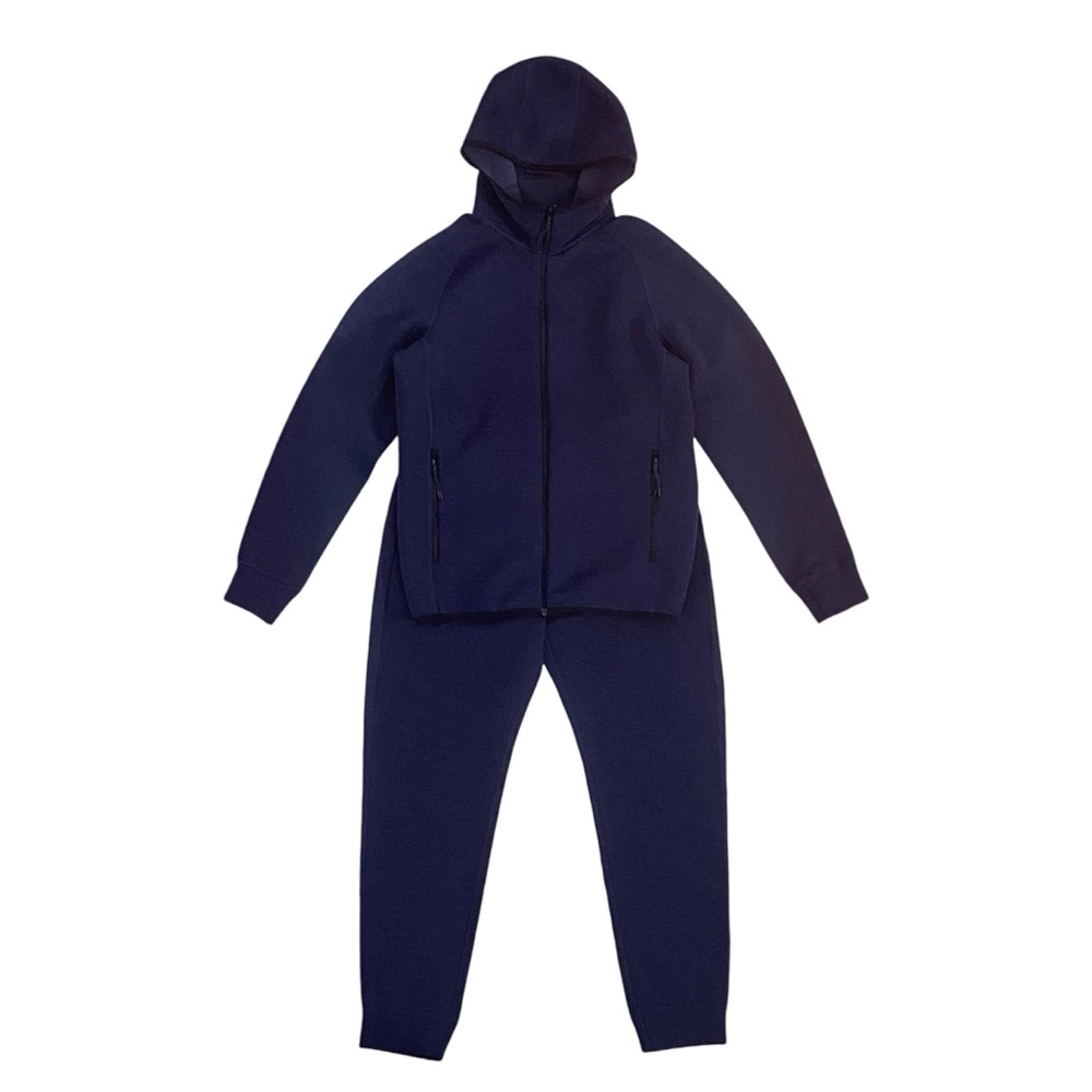 Uniqlo Ultra Stretch Dry Sweat Full-Zip Hoodie & Sweatpants Blue Men's Size S/M